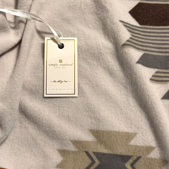 NWT Simply Southern Aztec Turtleneck Cowl Neck Sweater P2P 34” OSFA NWT - Picture 7 of 16